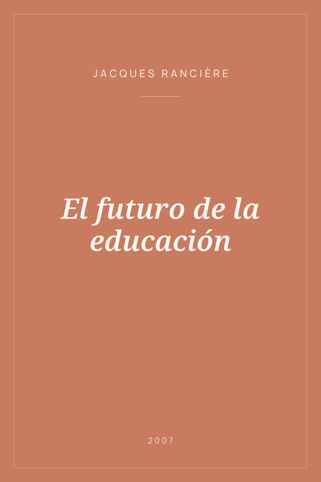 Portada de El futuro de la educación