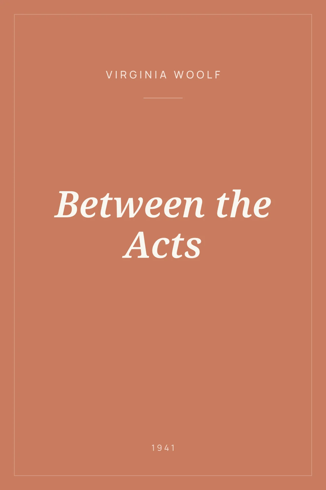 Portada de Between the Acts