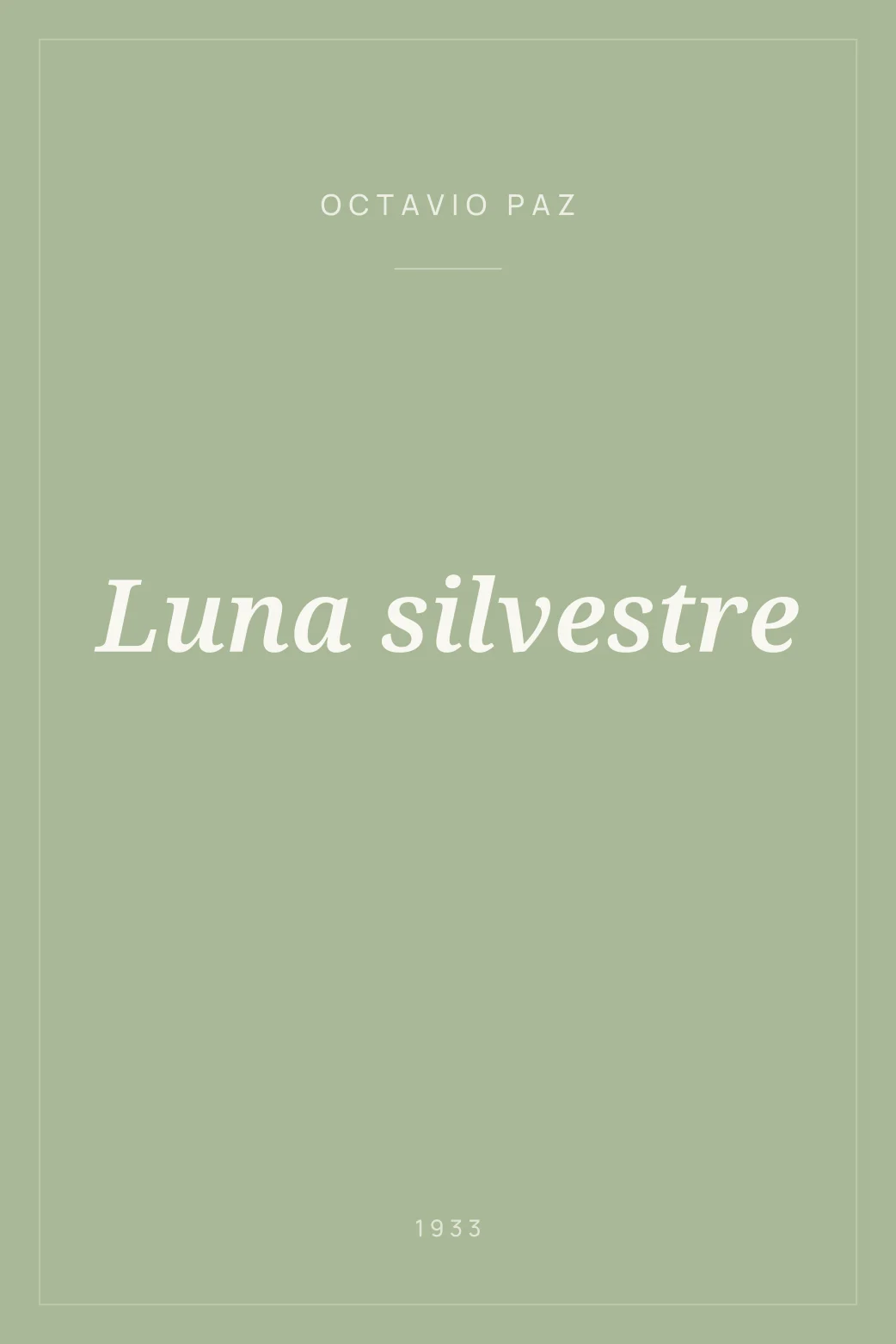 Portada de Luna silvestre