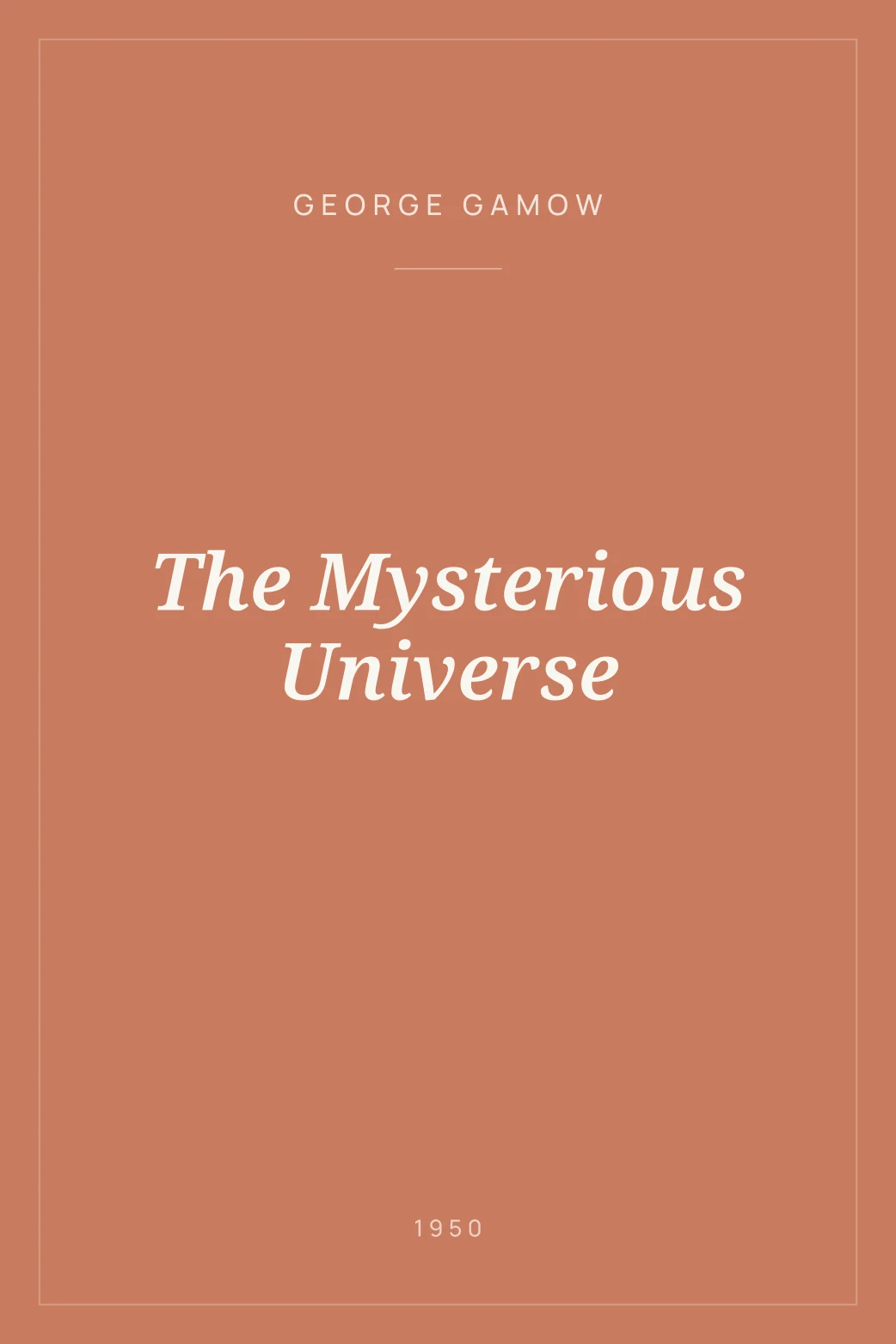 Portada de The Mysterious Universe