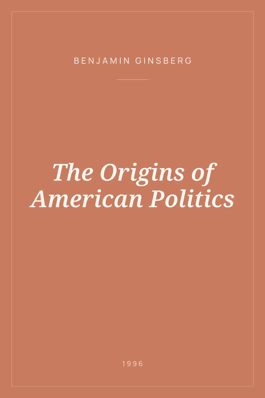 Portada de The Origins of American Politics