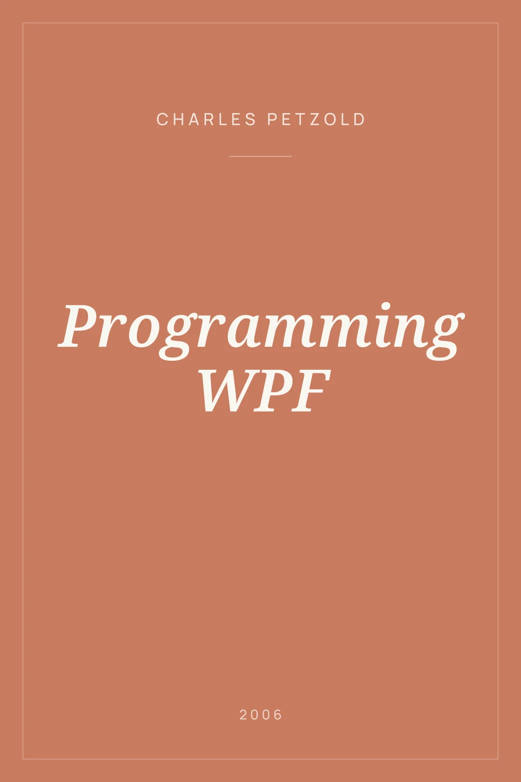 Portada de Programming WPF