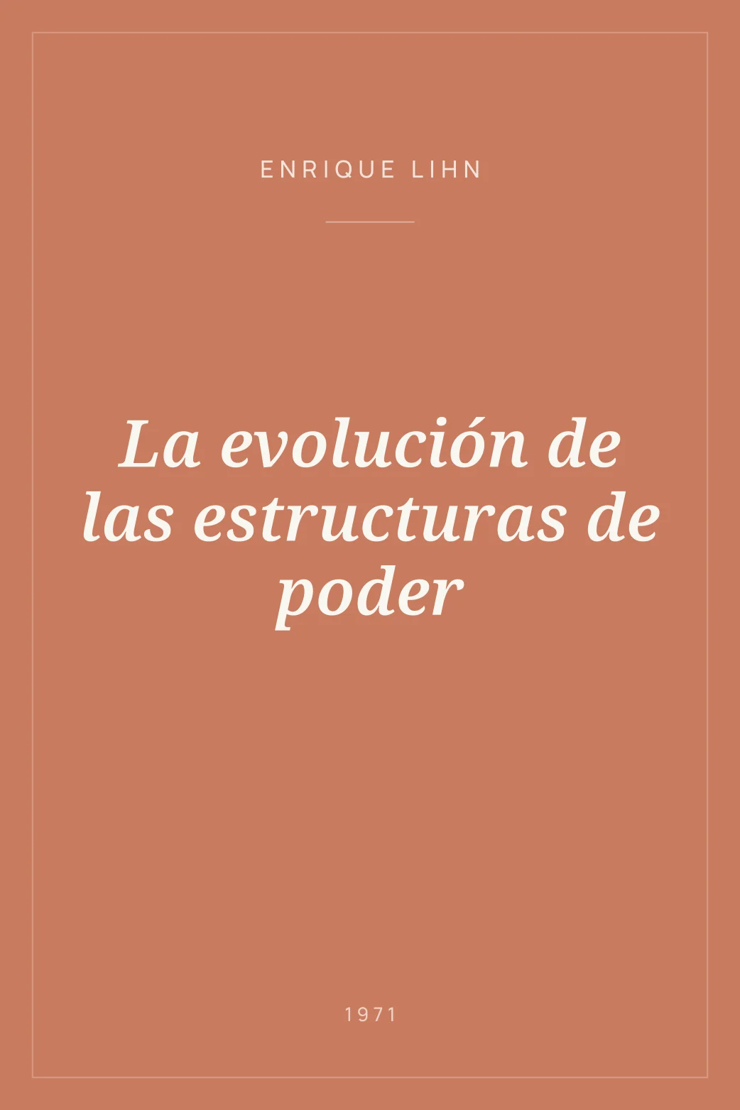 Portada de La evolución de las estructuras de poder