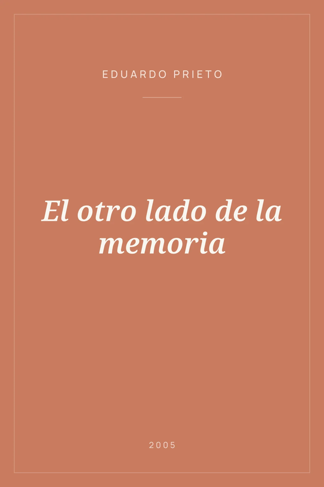 Portada de El otro lado de la memoria