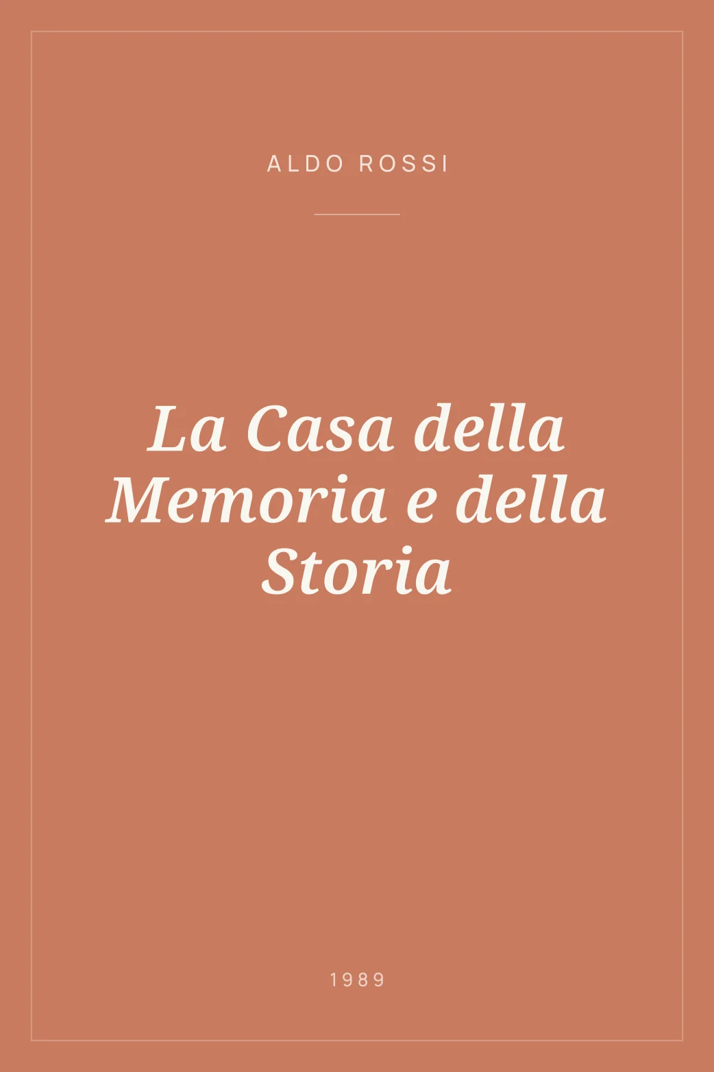 Portada de La Casa della Memoria e della Storia