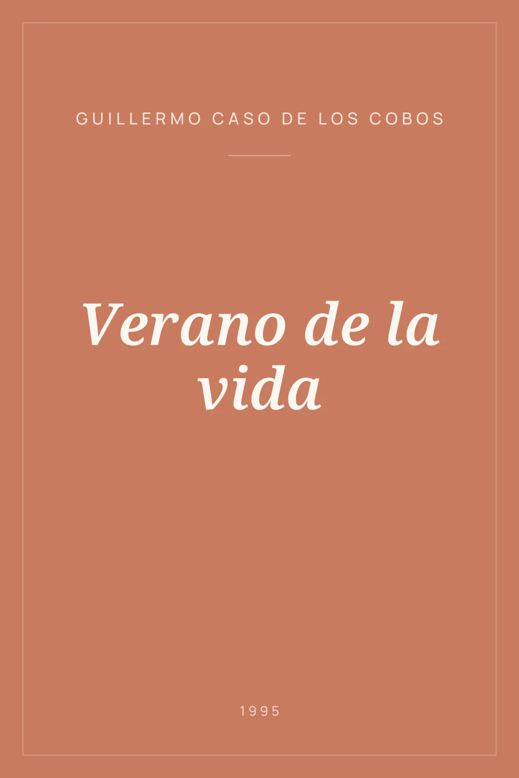Portada de Verano de la vida