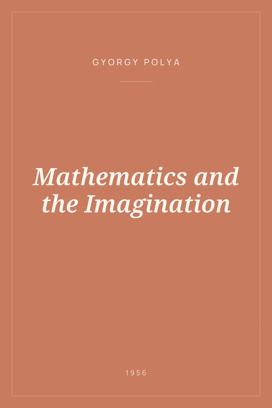 Portada de Mathematics and the Imagination