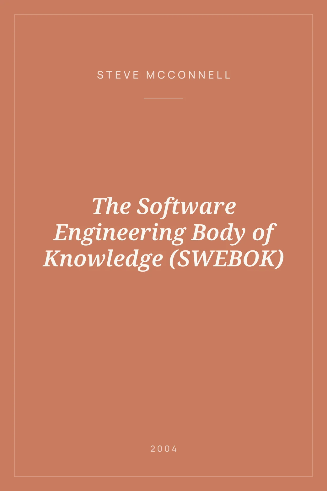 Portada de The Software Engineering Body of Knowledge (SWEBOK)