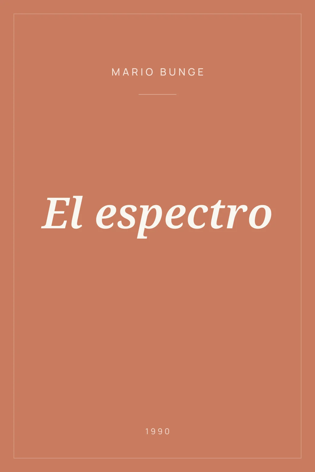 Portada de El espectro