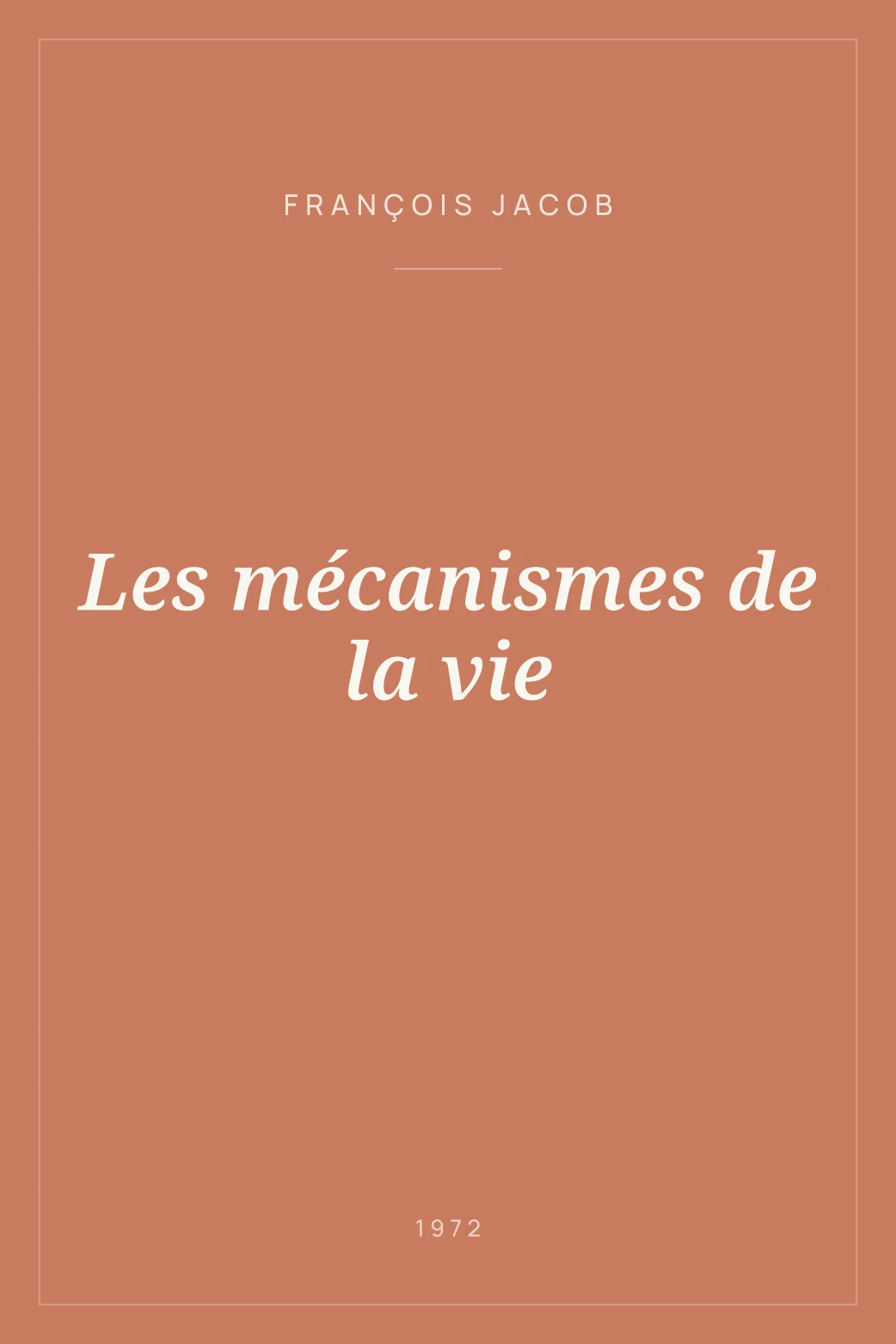 Portada de Les mécanismes de la vie