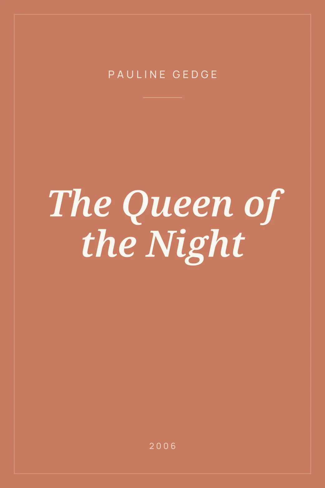 Portada de The Queen of the Night