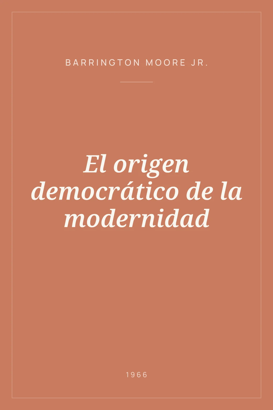 Portada de El origen democrático de la modernidad