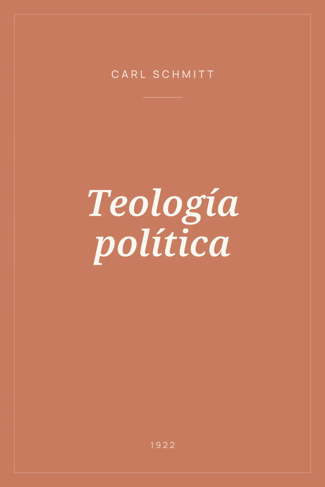 Portada de Teología política