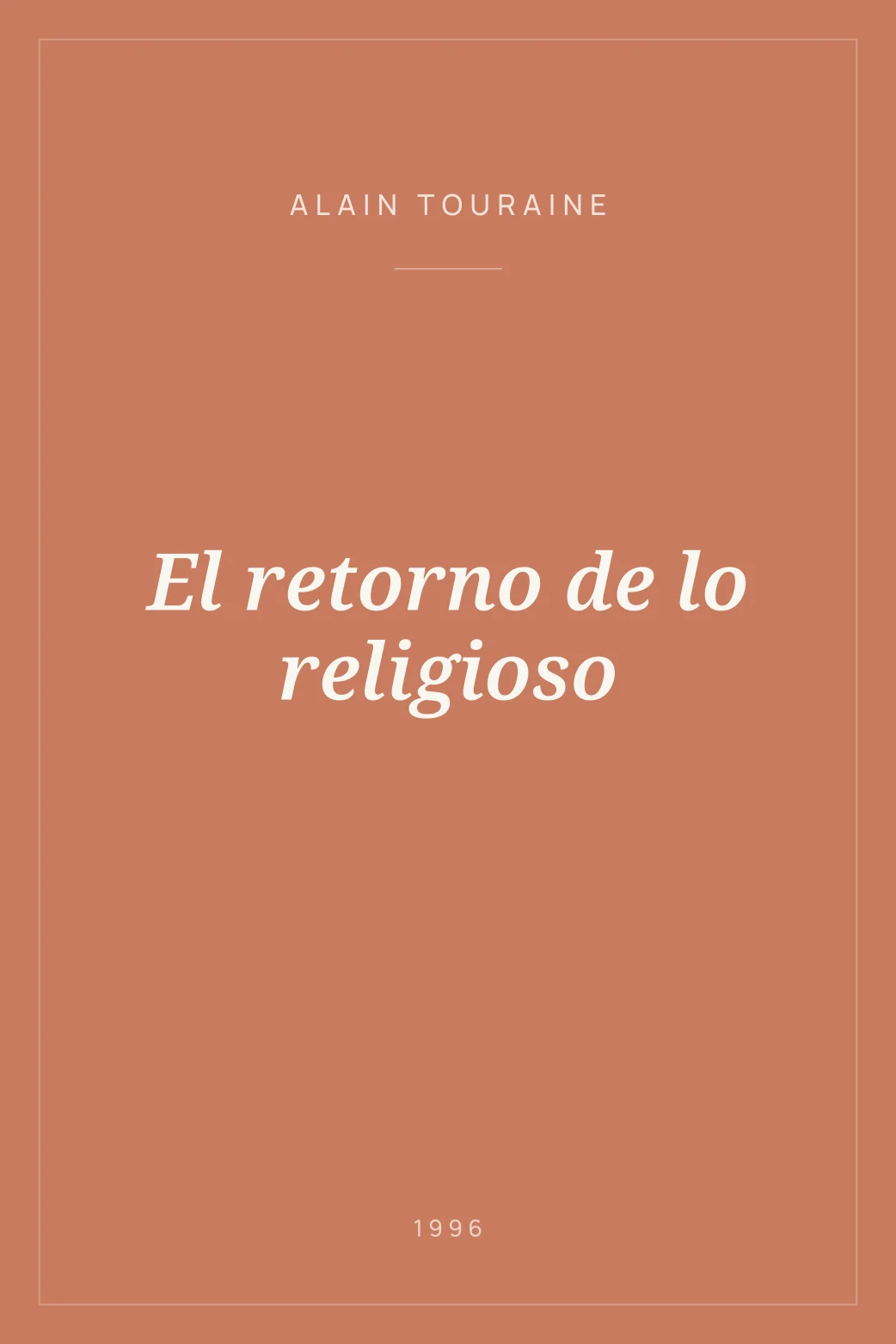 Portada de El retorno de lo religioso