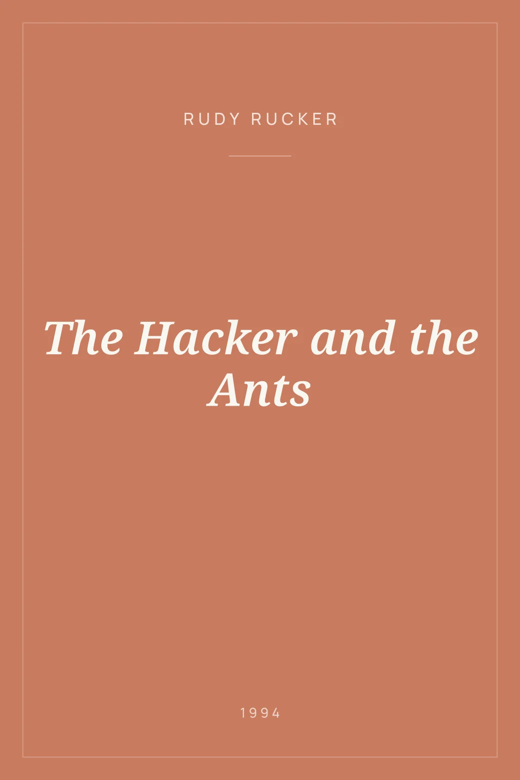 Portada de The Hacker and the Ants