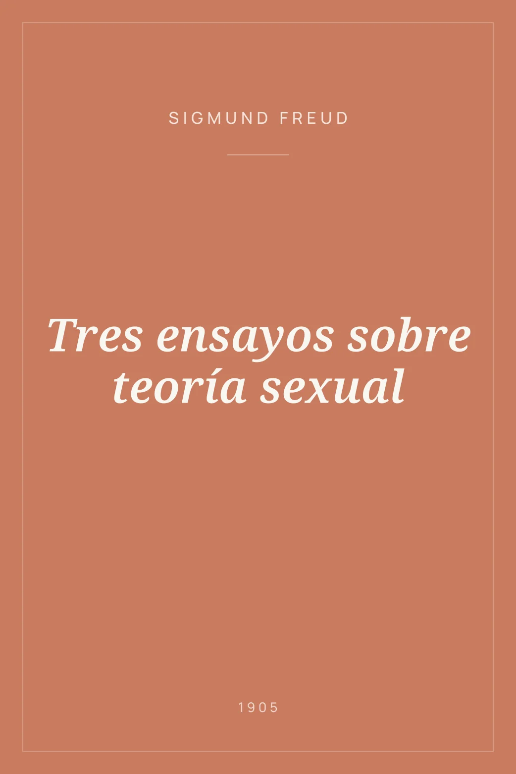 Portada de Tres ensayos sobre teoría sexual