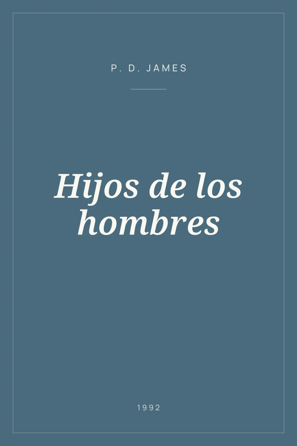 Portada de Hijos de los hombres