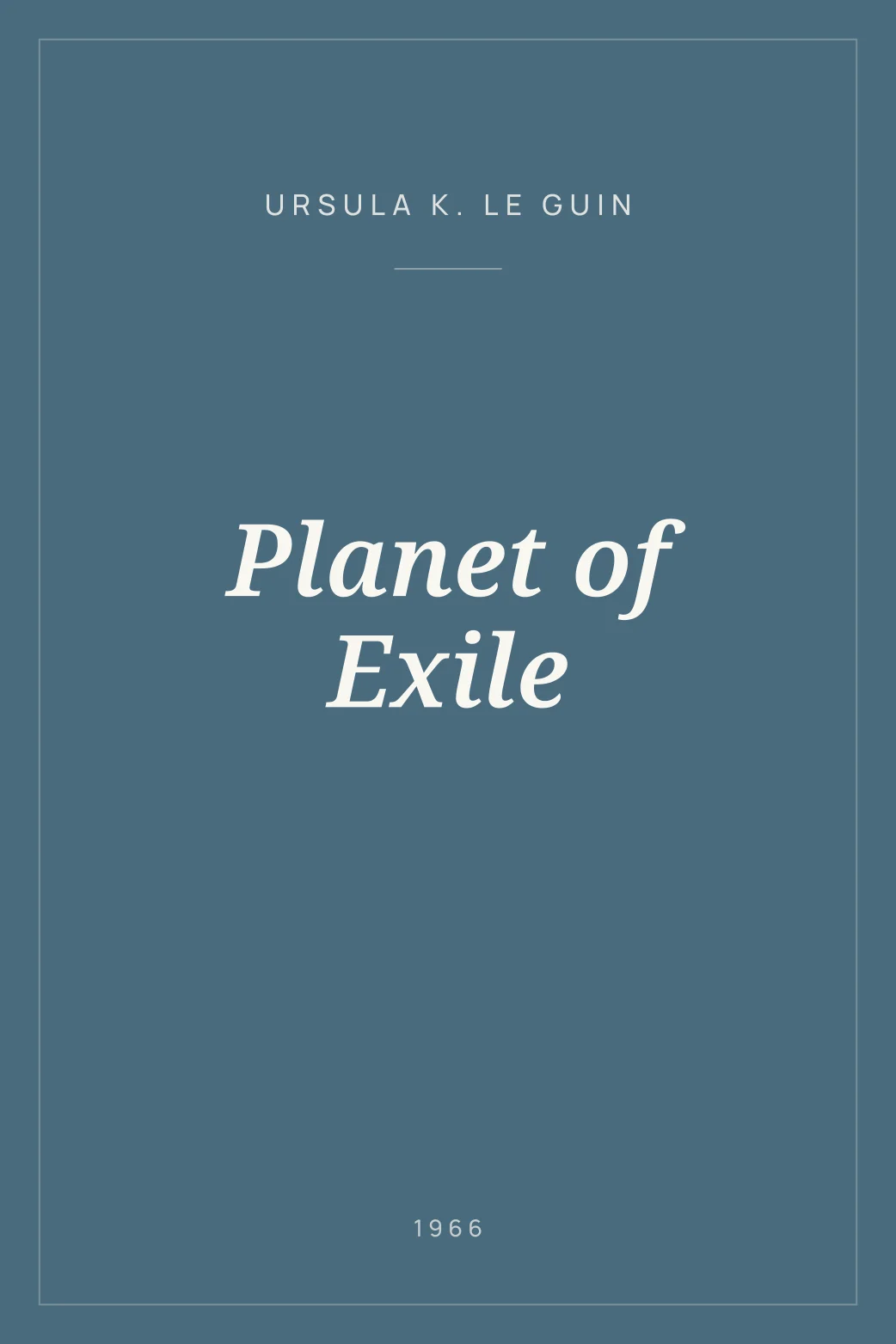 Portada de Planet of Exile