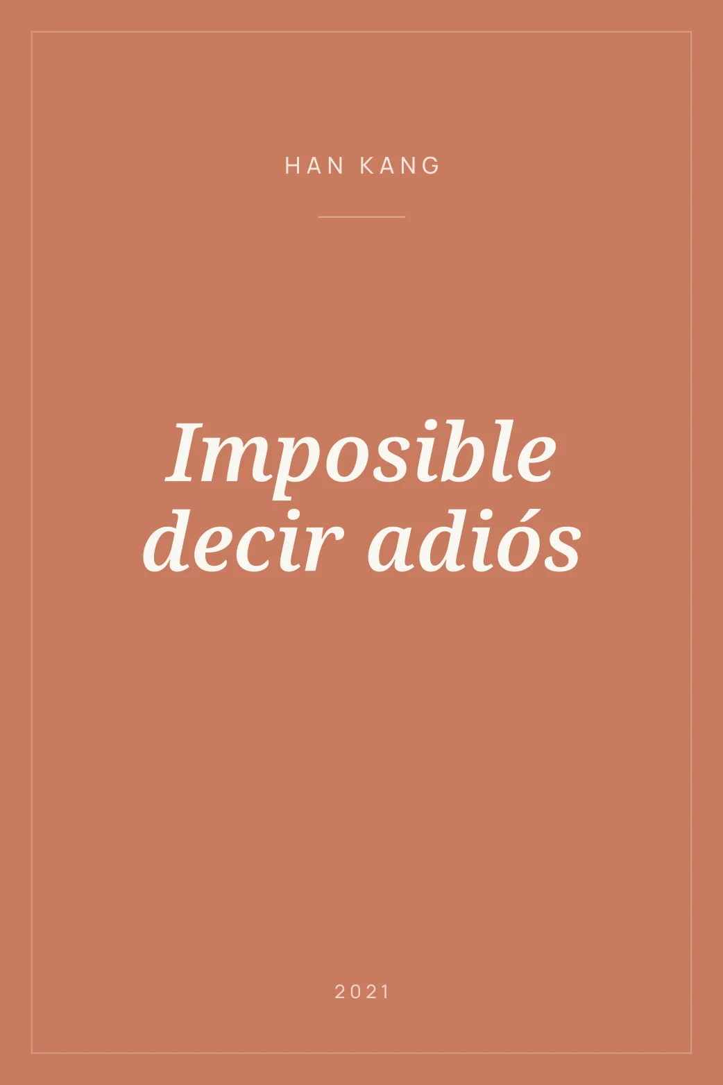 Portada de Imposible decir adiós
