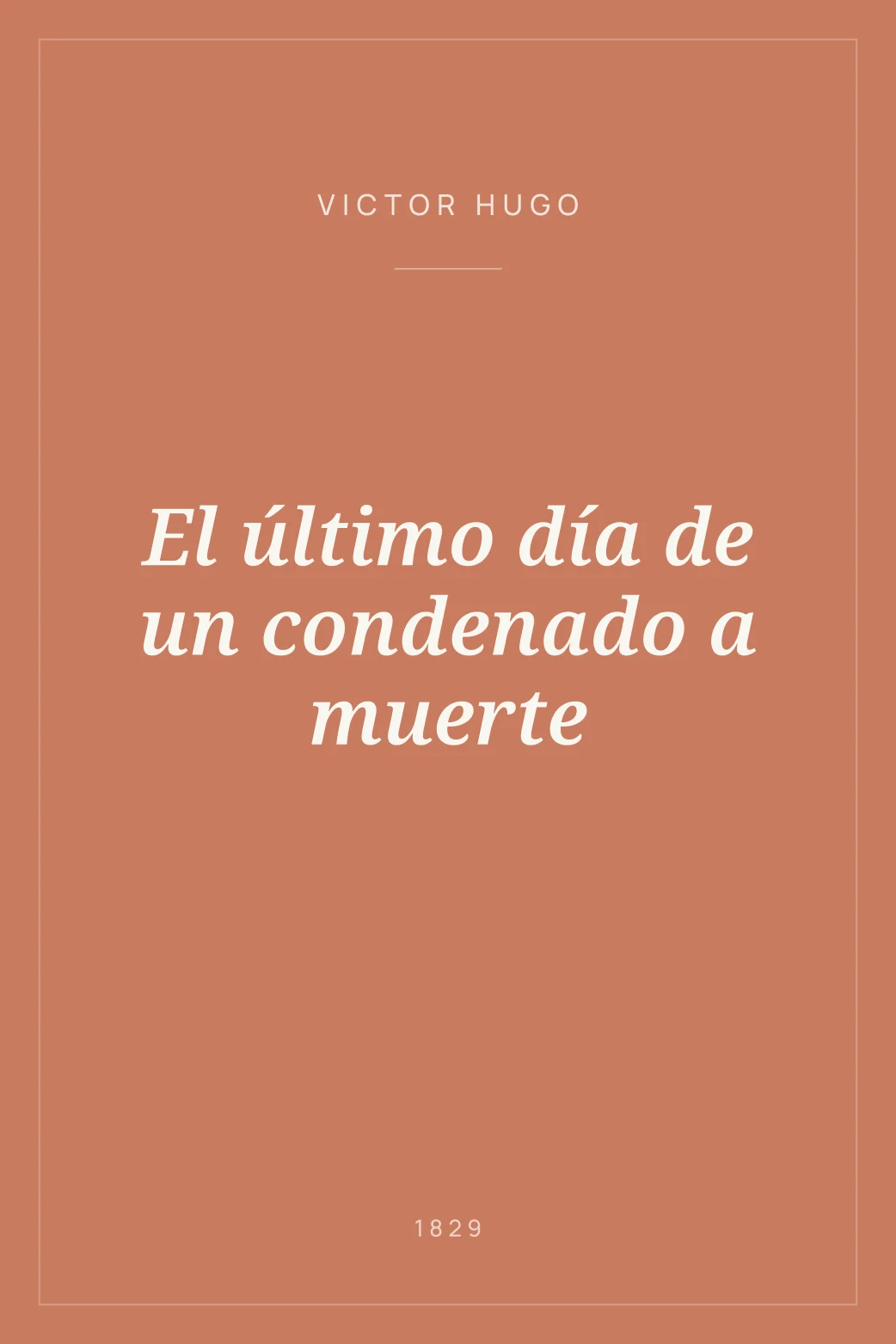 Portada de El último día de un condenado a muerte