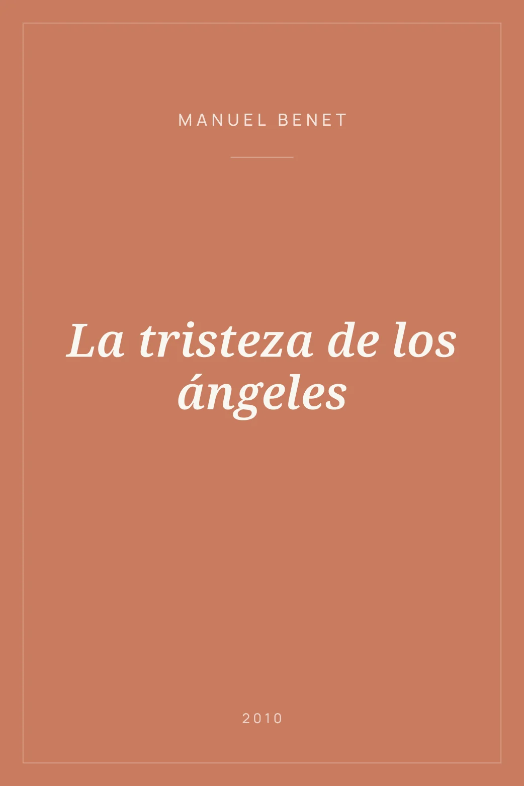 Portada de La tristeza de los ángeles