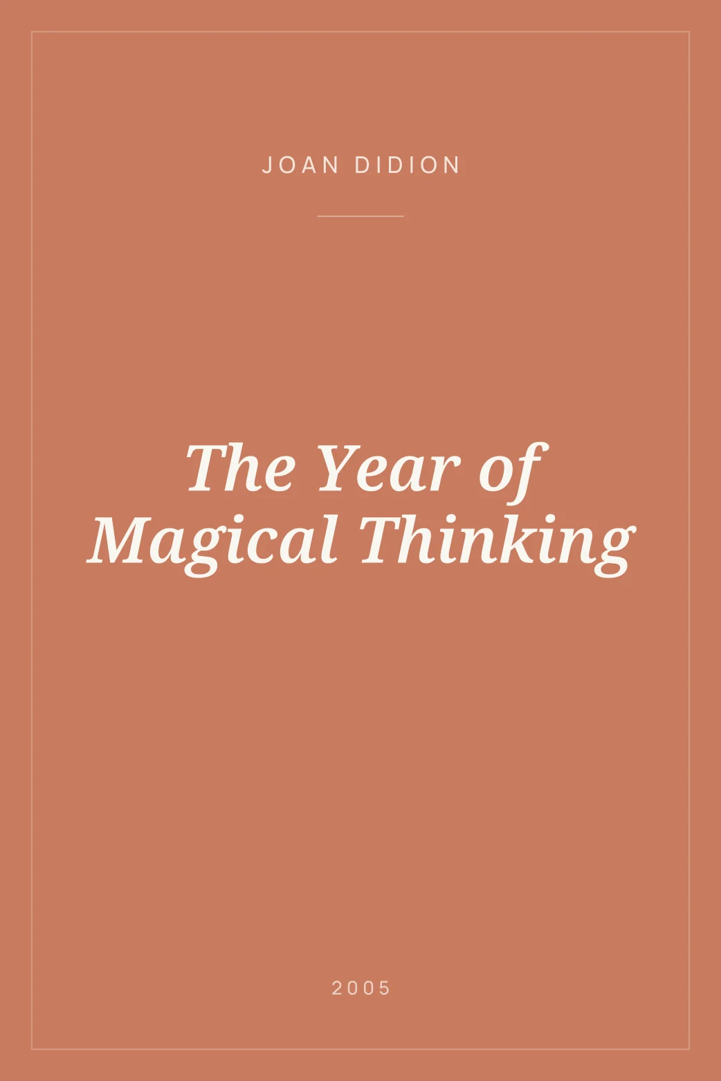Portada de The Year of Magical Thinking