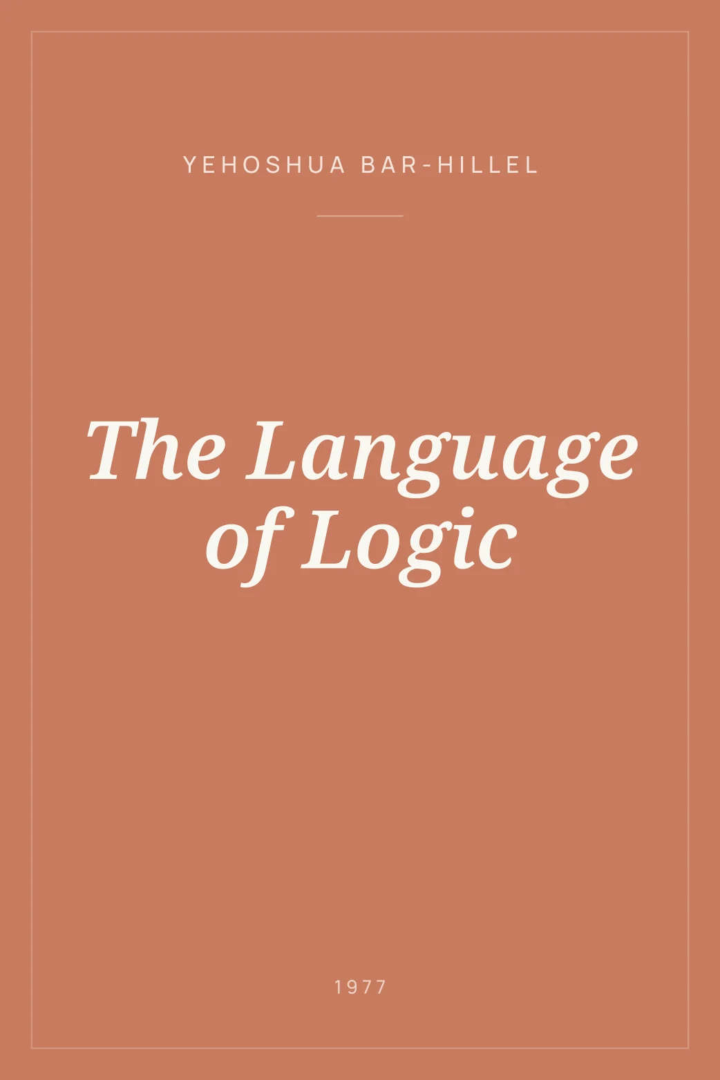 Portada de The Language of Logic