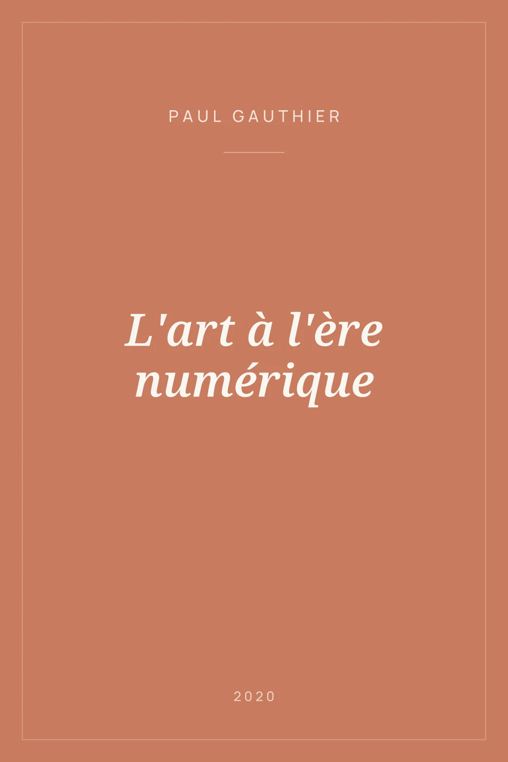 Portada de L'art à l'ère numérique