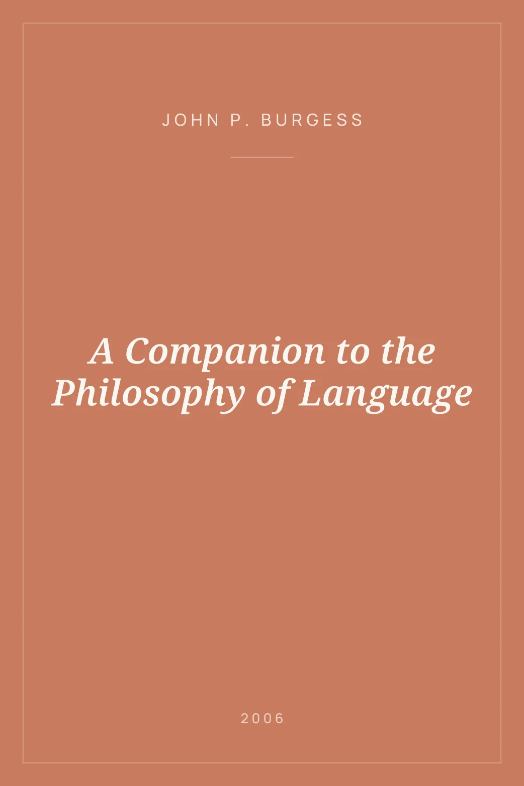 Portada de A Companion to the Philosophy of Language