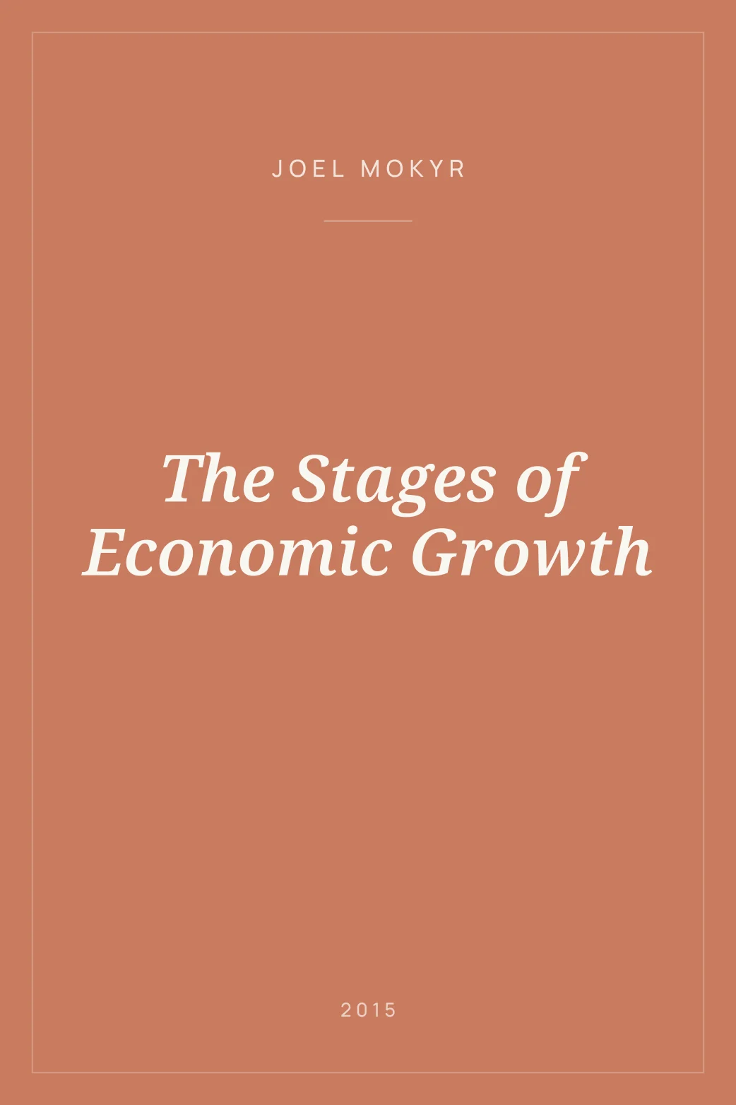 Portada de The Stages of Economic Growth