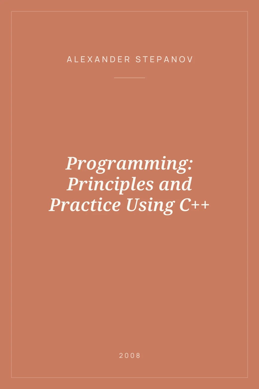 Portada de Programming: Principles and Practice Using C++