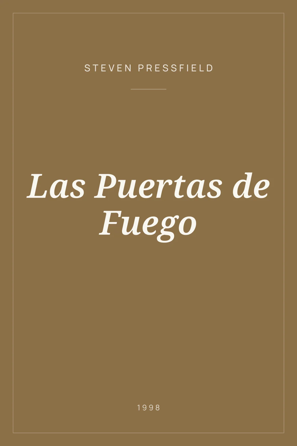 Portada de Las Puertas de Fuego