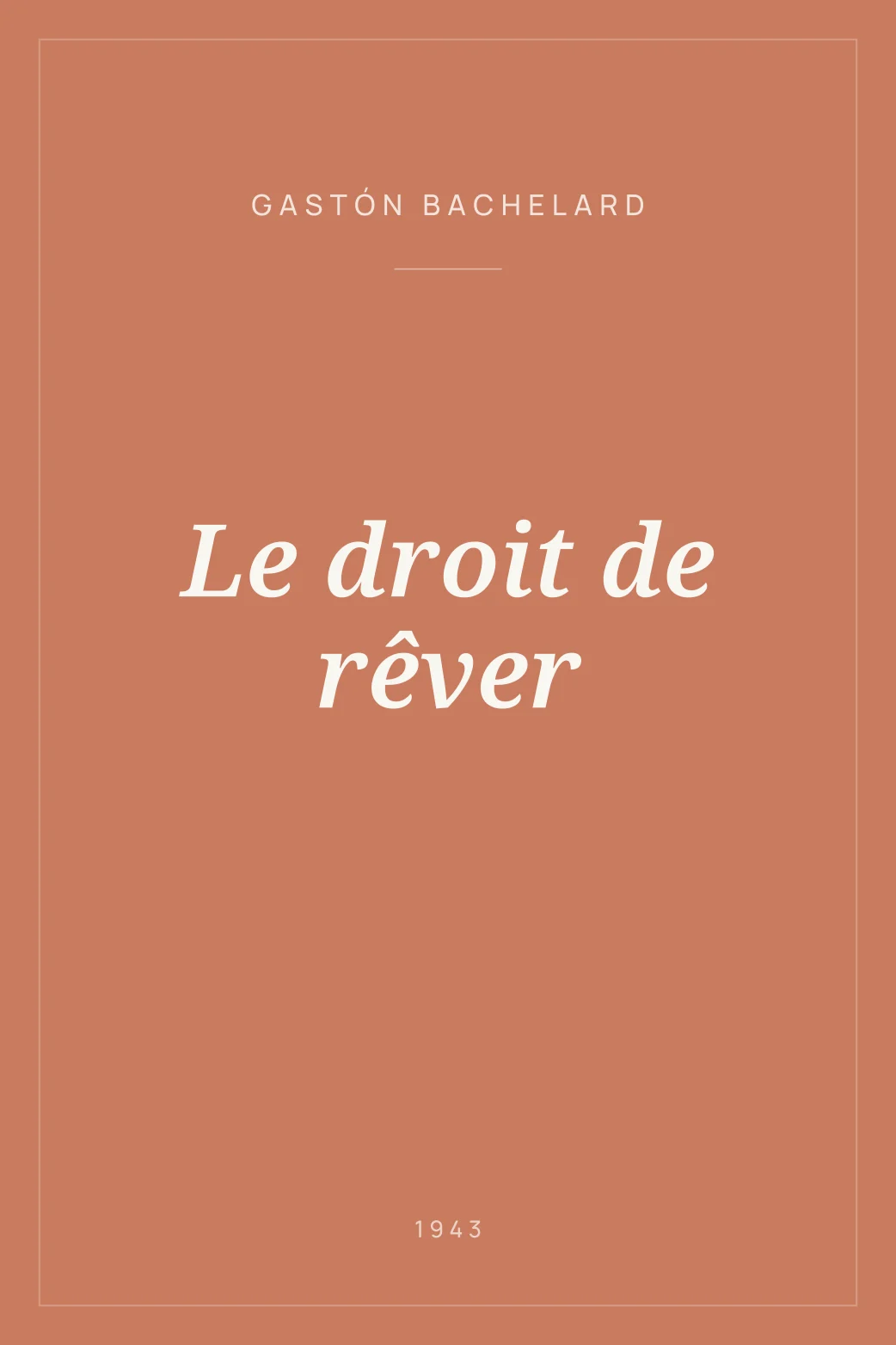Portada de Le droit de rêver