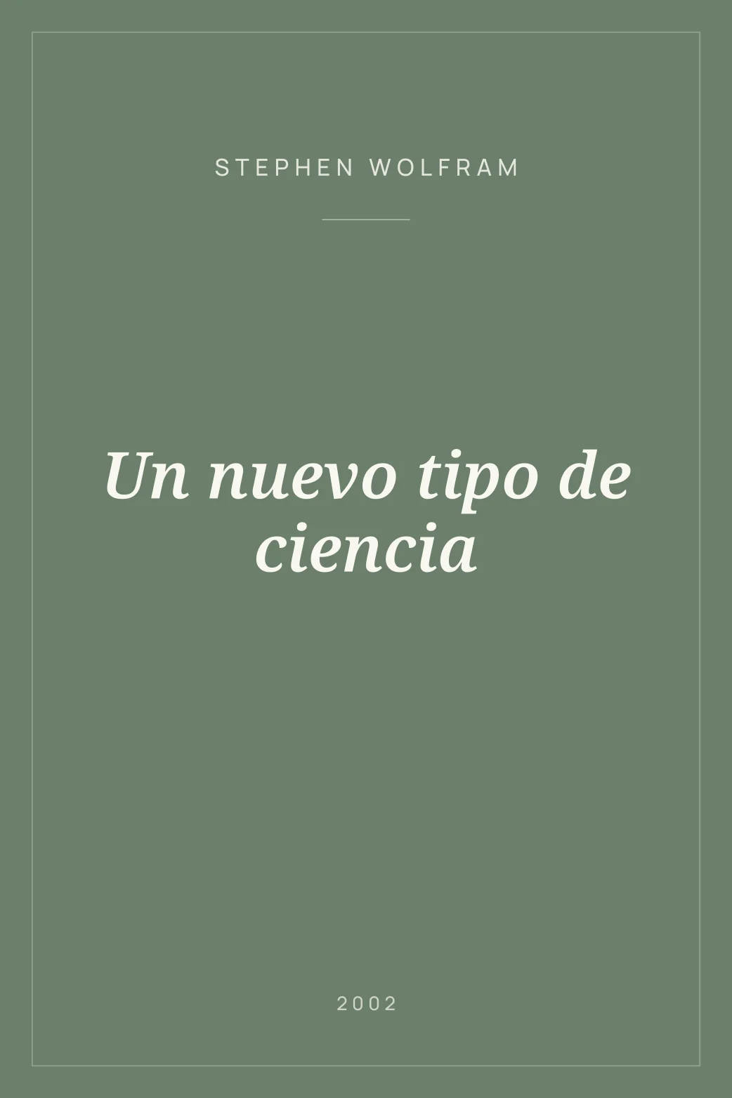 Portada de Un nuevo tipo de ciencia