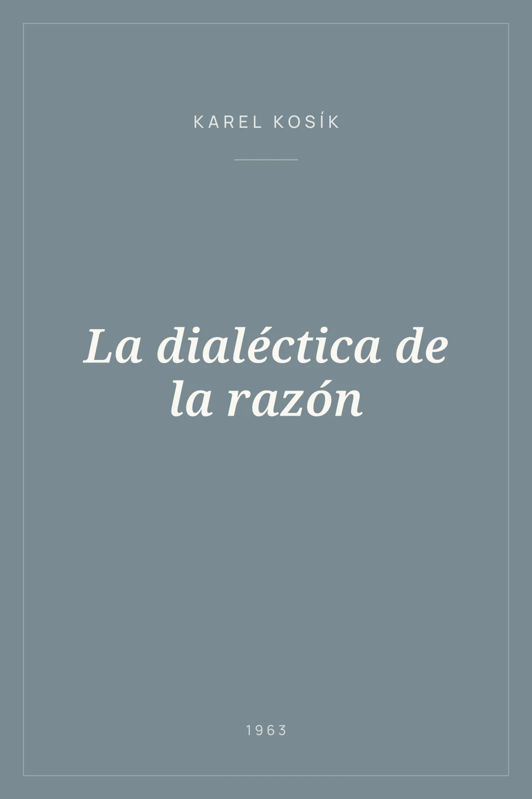 Portada de La dialéctica de la razón
