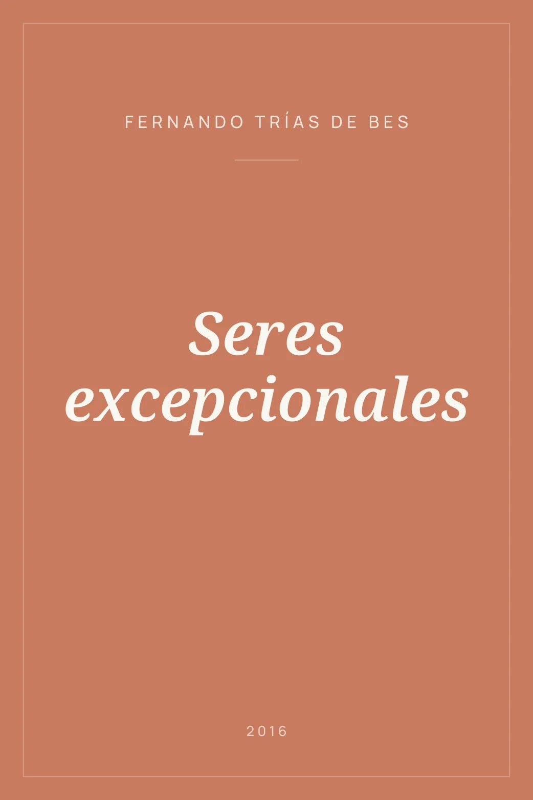 Portada de Seres excepcionales