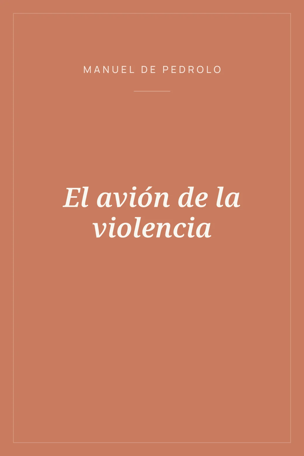 Portada de El avión de la violencia
