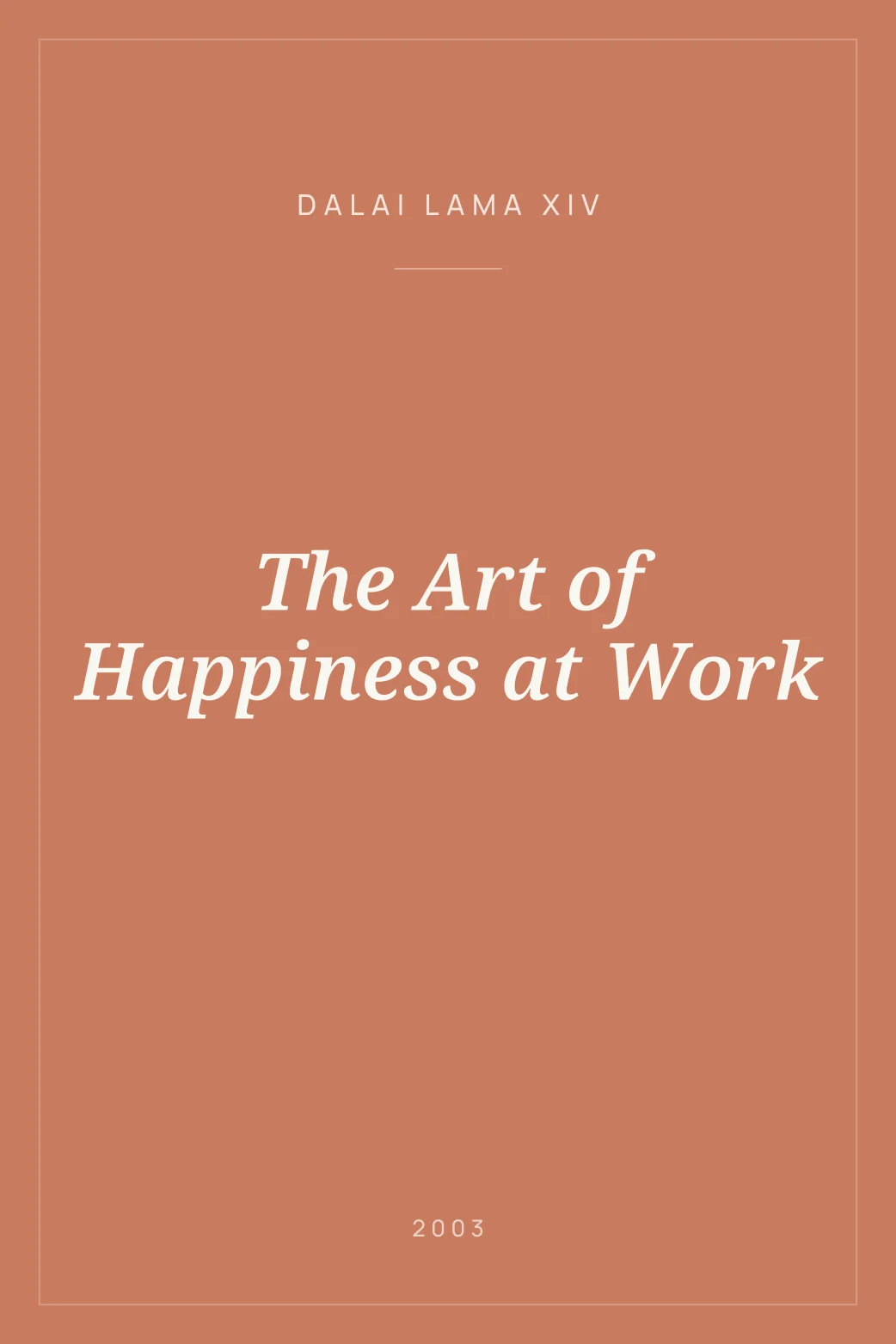 Portada de The Art of Happiness at Work