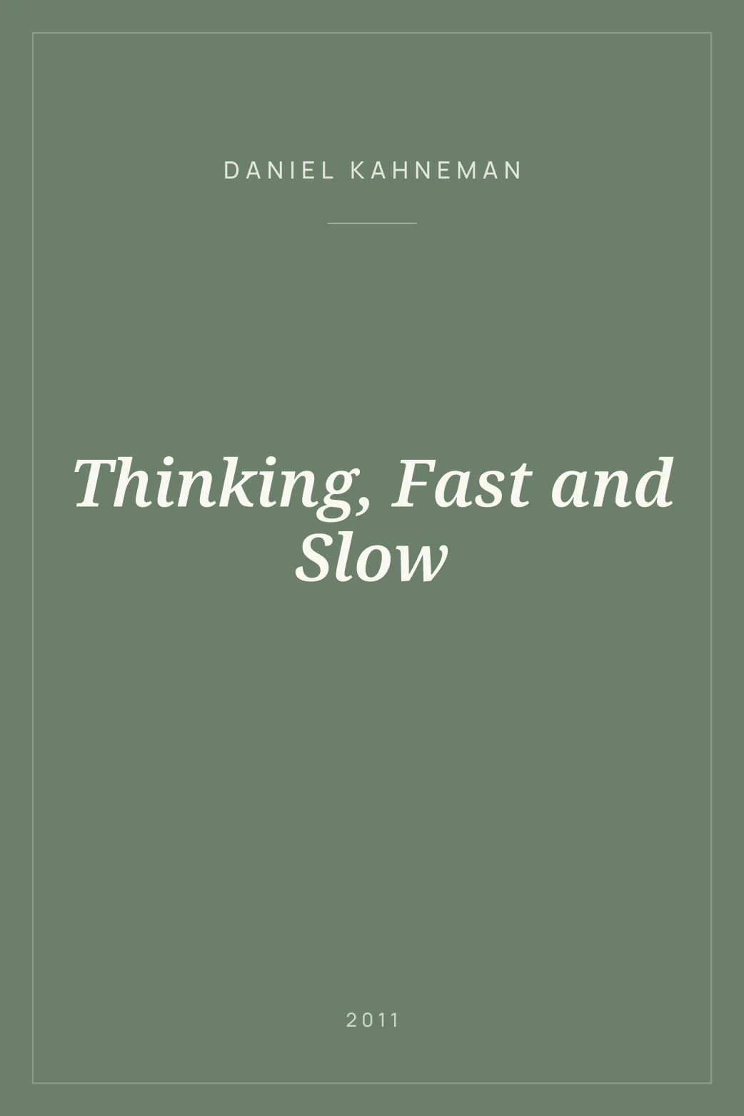 Portada de Thinking, Fast and Slow
