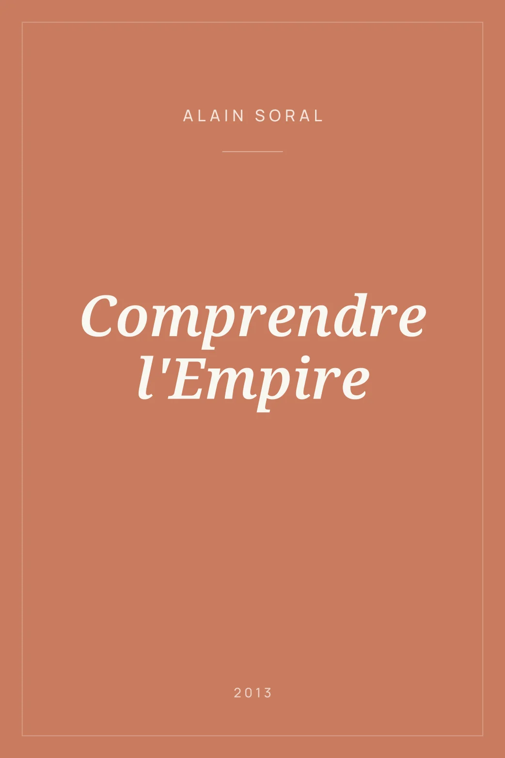Portada de Comprendre l'Empire