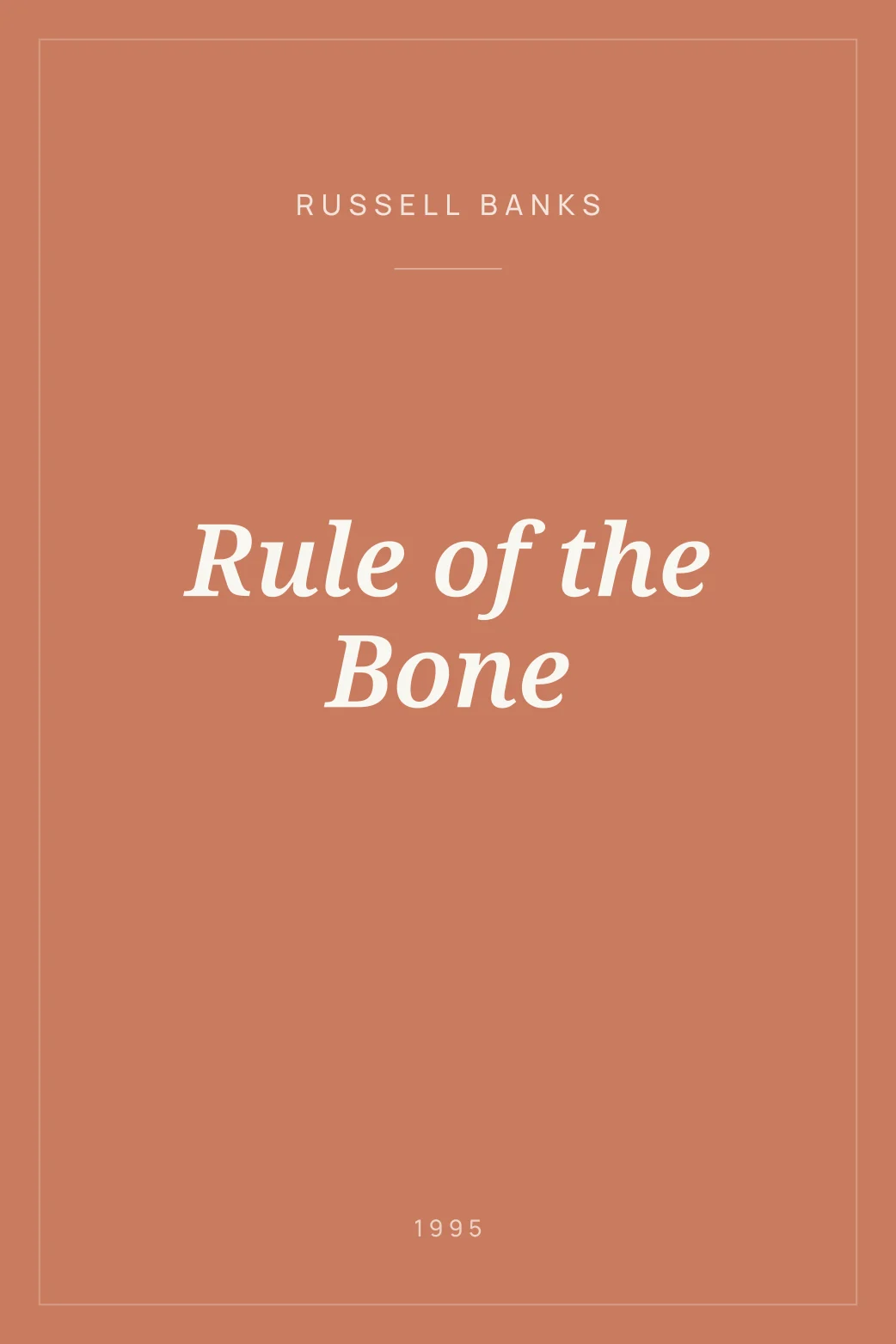 Portada de Rule of the Bone