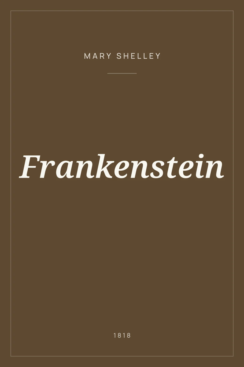 Portada de Frankenstein