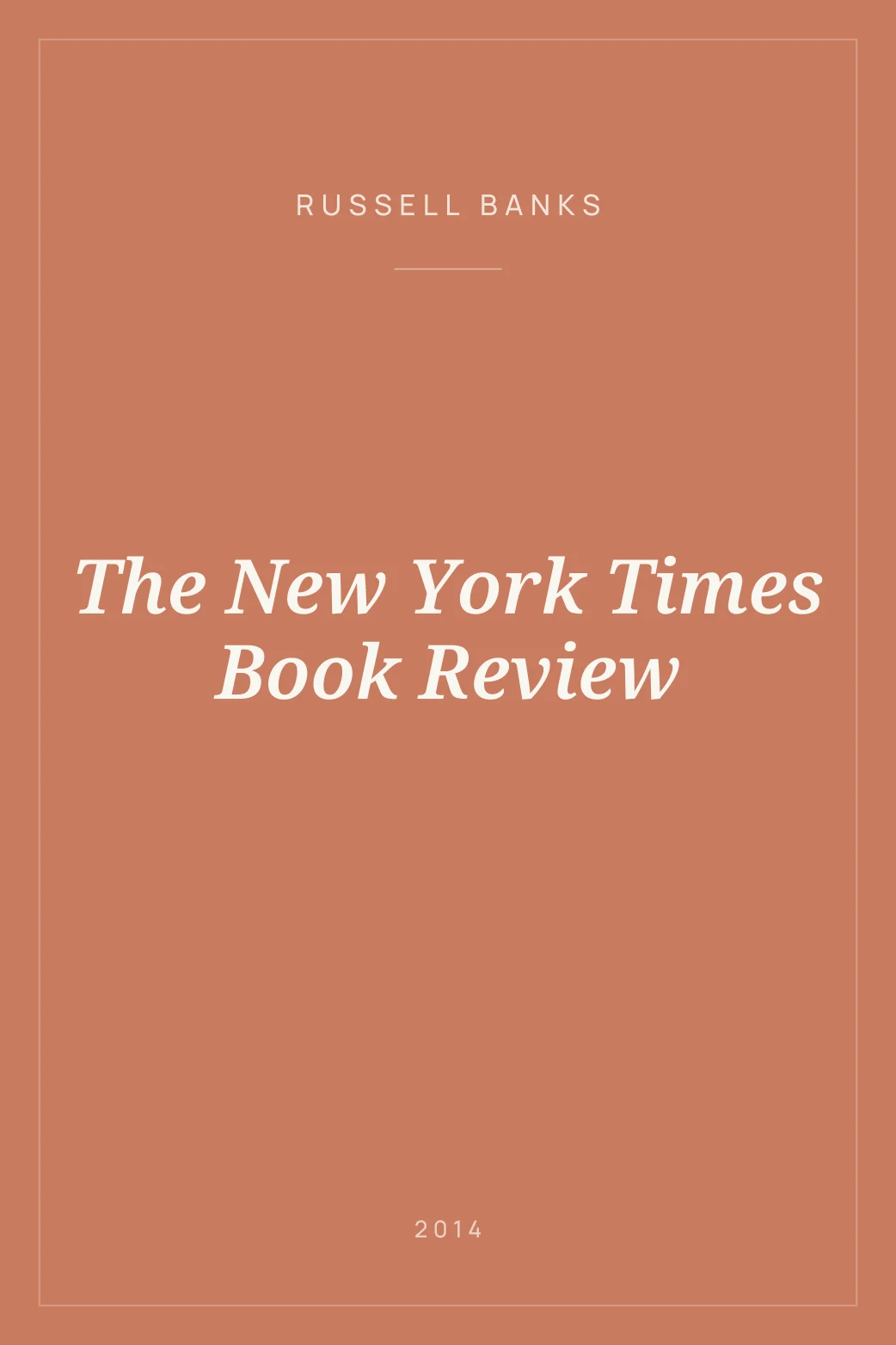 Portada de The New York Times Book Review