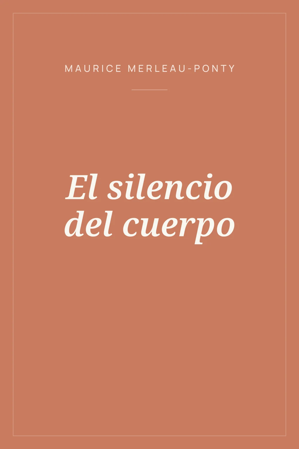 Portada de El silencio del cuerpo