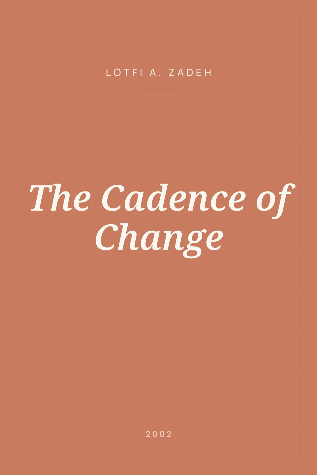 Portada de The Cadence of Change