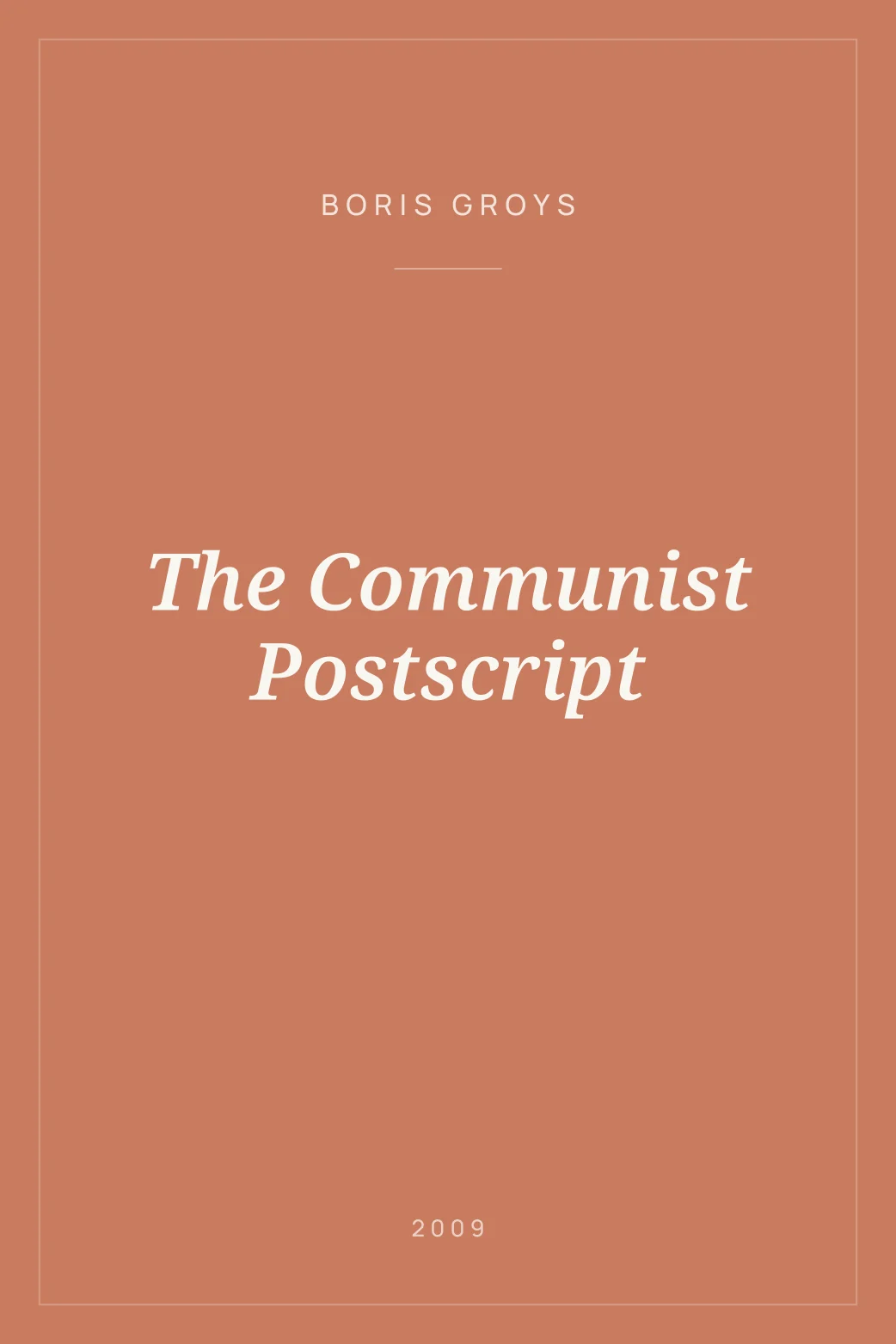 Portada de The Communist Postscript