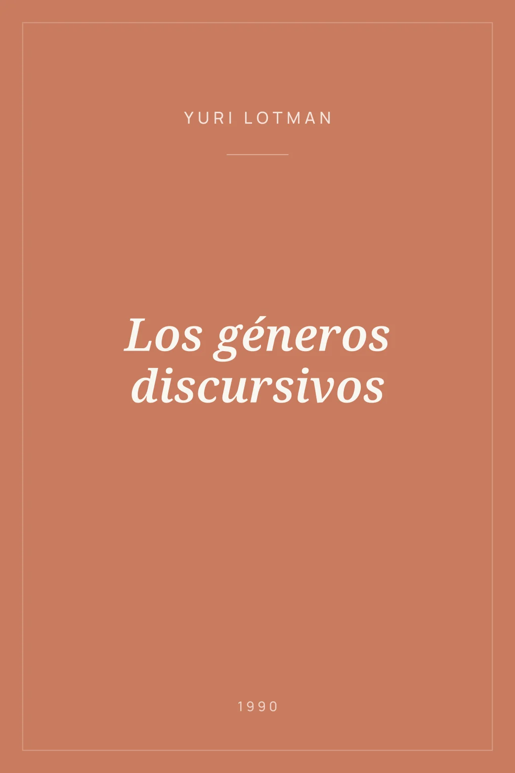 Portada de Los géneros discursivos