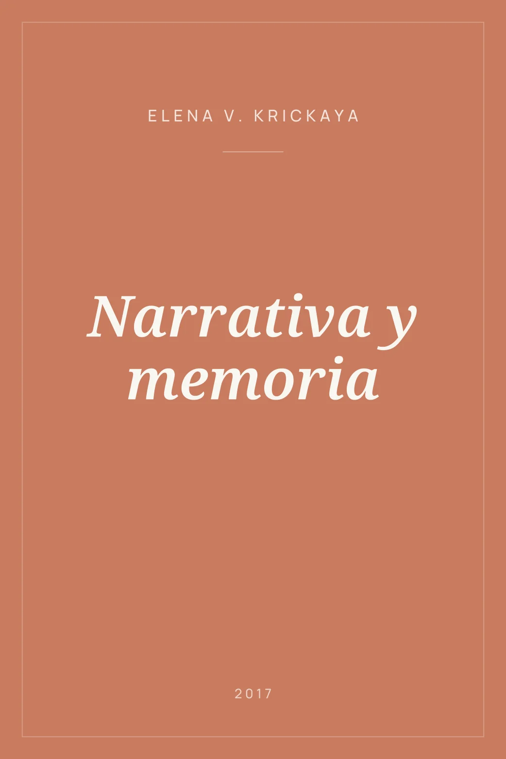 Portada de Narrativa y memoria