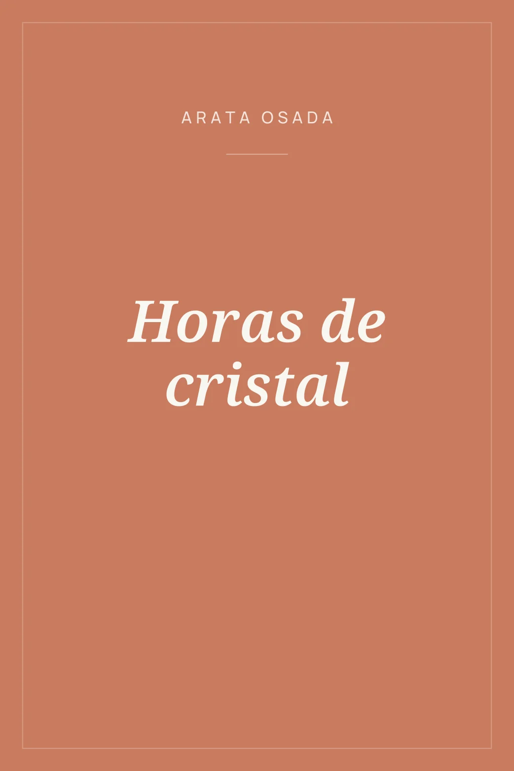 Portada de Horas de cristal