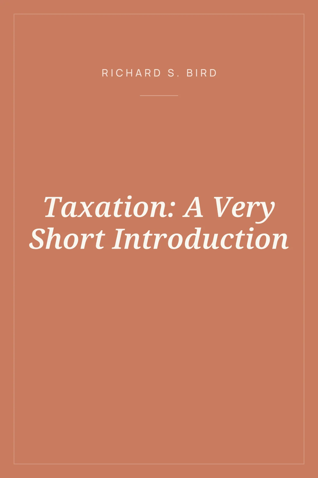 Portada de Taxation: A Very Short Introduction